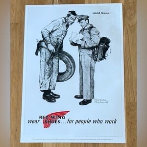 RARE!! Red Wing Shoes- Irish Setter Poster